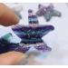 1pcs Natural Rainbow Fluorite Starfish Carved Quartz Crystal Starfish Stone Crystal Charms Women Jewelry Gift Full of Texture - Buy Online on GoSupps.com