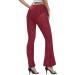 Women's Red Sheer Mesh Shiny Flared High Waist Bell Bottom Pants for Rave, Party, Dance - Small - Buy Online on GoSupps.com