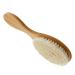 GLEAVI 1pc Natural Hair Brush Boys Bath Set Infant Hair Brush Baby Comb Wooden Baby Hair Brush Soft Bristle Baby Brush Hairbrush Massage Brush Bath Brush Shower Comb Wool Brush Bath Brush 18X5CM White