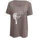 Shop Ppanguding Women's Summer Fashionable Casual Round Neck T-Shirt - Stylish Gray Printed Tops for Ultimate Comfort - Buy Online on GoSupps.com