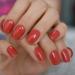 24pcs UV Shiny Red Square Fake Nails Kit - Short False Nail Tips for Office & Home Wear - Buy Online on GoSupps.com