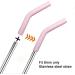 nerhemg Bpa-Free Silicone Straws Eco-Friendly Metal 2pcs Straw Tips Covers for Reusable Food-Grade Protectors Flexible Temperature Pink - Buy Online on GoSupps.com