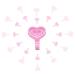 200pcs Smart glue cups eyelash adhesive holder glue cups volume eyelashes fan cup heart eyelashes disposable eyelash ring cup for eyelash extension nail art adhesive holder pink
