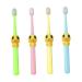 Gleavi 4 pieces cartoon baby toothbrush brass ultra toothbrush adult - use a toothbrush adult - use a toothbrush tool portable pp child