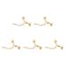 uxcell 10Set Ribbon Crimp Clamp Ends with Lobster Claw Clasps & Extension Chain  6mm Cord End Clasps for DIY Craft Making  Gold Tone 6mm Gold Tone