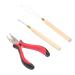 FeiHong Micro Links Hair Extensions Tools Kit  Plier  Hair Pulling Hooks  Beads Device for Micro Ring Loop Hair  Feather Hair  I Stick Hair Extensions Microlinks Set