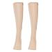 Alomejor 1 pair of compression stockings zipper sock with medium calf length sport compression socks to walking cycling open toe xxl nude