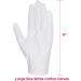 White Cotton Gloves Anezus 6 Pairs Cotton Gloves Large Cloth Gloves for Women Dry Hands Eczema Moisturizing Serving Archival Cleaning Coin Jewelry Silver Costume Inspection - Buy Online on GoSupps.com