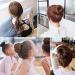 MORGLES Donut Bun Maker Set - 7pcs Hair Ring Style in 4 Sizes with Elastic Bands and Hair Pins - Ideal for Chignon Hair Styles and Ballet Dancers - Dark Brown - Buy Online on GoSupps.com