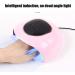 72W UV Nail Lamp with 54pcs LED Lights, 3 Timers, Auto Sensor - Pink - Buy Online on GoSupps.com