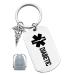 Oubaka Diabetic Keychain for Men Women Girl Boy Diabetic Jewelry Keychain Gift Medical Alert Keychain Diabetic and Warning Diabetic Health Symbol Sign Diabetes Emergency Key Chain