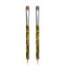 KADS 2pcs/set Kolinsky Sable Brush 2 Way Acrylic Professional French Manicure Clean-up Brush Nail Art Brush Bend Nail Dotting Pen