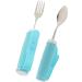 Adaptive Eating Utensils for Elderly/Arthritis/Weak Hand Grip & Handicapped Easy Grip Tableware for Parkinson & Hand Tremors - Disability Eating Cutlery Assistive - Buy Online on GoSupps.com