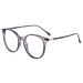 Firmoo blue light glasses reflective without prescription women men computer glasses anti eye fatigue round blue -filter glasses UV protective glasses for screens purple 0.0x clear violet