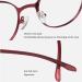 Stylish 3.5x Anti-Blue Light Glasses for Women - Round Computer & Reading Glasses with Spring Hinges in Red - Buy Online on GoSupps.com