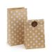 BagDream 4lb 5x2.95x9.45 Inches 100Pcs Paper Lunch Bags Kraft Paper Bags, Snack Bags, Bread Bag, Craft Bags, 100% Recycled Kraft Paper Brown Lunch Bags with White Dot Brown Dot
