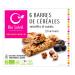 Bio Soleil - 6 hazelnut & raisin bars 125g - Sold per unit