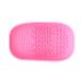MAGICLULU 1pc Brush Cleaning Plate Makeup Brush Cleaner Mat Silicone Brush Pad Make up Kit Tool Sink Scrubber Makeup Brush Scrubber Mat Makeup Brush Scrubber Pad Hairbrush Pink Portable