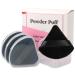 Ocim 4 Pack Soft Velour Triangle Powder Puffs with Case - Black (S-4 Pack) | Makeup Setting Powder Puff - Face Powder Applicator - Buy Online on GoSupps.com