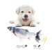 Bikirin Flopping Fish dog activity toys Realistic and Interesting Plush Flippety Fish that Swings (Simulation Interactive Toys for Indoor Pets Puppy) Perfect for Biting Chewing and Kicking