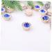 LALAFINA 50pcs Exquisite Tie Metal Hairband Sew Rhinestones Dress Abs Craft Blue Hairpin Ornament DIY Blue 1*0.5cm - Buy Online on GoSupps.com