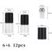 12 Pack Ksiuw Mini Clear Glass Roll-On Bottles | Refillable Essential Oil & Perfume Containers | 1ml/2ml Black Cap | Ideal for Cosmetics & Samples - Buy Online on GoSupps.com