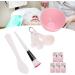 Qukaim Mask Bowl Facial Mask DIY Tool Kit 5 Set Mask Bowl Brush Measuring Spoon Pink - Buy Online on GoSupps.com