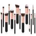 DFHBFG 14pc Makeup Brush Set Beauty Tools Flat Slant Eye Shadow Brow Full Set Brushes 1 D