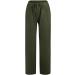Dazlor Linen Pants for Women | High Waist Drawstring Beach Pants | Casual Summer Wide Leg Trousers in Green | Petite to Plus Size | X-Large - Buy Online on GoSupps.com