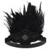 FGSS 1920s Flapper Headpiece Headband Accessories - Roaring 20s Feather Great Gatsby Hair Accessories for Women Black-1
