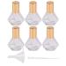 Beaupretty Travel Size Perfume Clear Glass Clear Bottle 8Pcs Essential Oil Roller Bottles Glass Star Shaped Rolling Perfume Bottles with Funnel Dropper for Trip Clear Glass Clear Bottle Plastic Drum