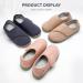 KAFTKO Adjustable Slipper Shoes for Swollen Feet - Diabetic, Edema, and Plantar Fasciitis Relief - Velcro Closure - Small Beige - Buy Online on GoSupps.com