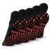 NOVAYARD 5 Pairs Non Slip Socks Hospital Non Skid Sticky Grip Socks Yoga Pilates Socks Men Women Black Large