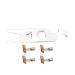 Carbon brush 2 pairs of nail drill handpiece accessories spare part carbon brush wrench set for nail salon and household