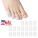 Toe protection silicone 20 pieces toe protection Small toe breathable gel toe caps into toe cushions for bubbles chicken eyes toenails loss friction pain relief white 20PCs small