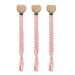 Pack of 3 pacifier chains cotton pacifier strap baby pacifier chains for newborn girls and boys bibs (pink)