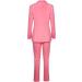 Womens Business Work Suit Set | Lapel Collar Blazer Jacket with Pants | Office Lady Suit Set | Slim Fit Blazers Pants | Pink Medium - Buy Online on GoSupps.com
