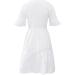 Flowy Ruffle White Mini Dress - Solid V-Neck A-Line Dress for Women | XX-Large - Buy Online on GoSupps.com