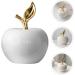LIFKICH Ceramic Apple Ornament Crystal Apples Figurine Christmas Fruit Figurine Christmas Apples Figurines Apples Paperweight Fake Fruit Ceramic Fruit Statue Ceramics White Desktop Props White 15.00X11.50X11.50CM - Buy Online on GoSupps.com