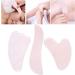 3PC Rose Quartz Scraping Plate Set - Body & Face Massage Tools for Lifting Anti-Folds & Relaxation - Buy Online on GoSupps.com