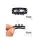 50 Pieces U-Shape Metal Snap Clips for Hair Extensions - 32mm Black 6-Teeth Combs with Rubber - Durable Wig Clips - Buy Online on GoSupps.com