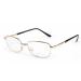 Inlefen Metal Frame Rectangle Reading Glasses Vintage Eyewear with Case +4.00 +4.50 +5.00 +5.50 +6.00 Gold 5.5 x
