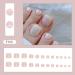 SINLOV Square Fake Toenails Nude Pink Print on False Toe Nails Short Full Cover False Artificial Toenails Nails for Women and Girls - Buy Online on GoSupps.com
