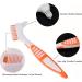 MIBICIRI 3 Pcs Denture Cleaning Brush Set - Portable ABS Denture Cleanser Tool with Multi-Layered Bristles and Rubber Handle (Yellow) - Buy Online on GoSupps.com