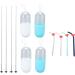 Foldable Silicone Straws Easy Cleaning Portable Foldable Silicone Straws Odorless Blue Pink Green Gray Safe for Camping Picnics - Buy Online on GoSupps.com