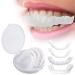 Fluktrix 4 pairs of teeth veneers dentures perfect smile snap on brackets replacement temporary veneers dental diy lightening fake teeth for self -confident smile