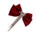 Angoily Tassel Hair Clip Big Bow Crystal Hair Clip French Barrette Hair Jewels for Women Goody Hair Clips for Women Tassel Hair Bow Crystal Bow Hair Clip Headgear Miss Red Bow Tie Velvet