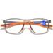 TR90 Light Sport Anti-Blue Light Glasses for Men & Seniors - 3.50 Gray Frame with Orange Legs | Reading & Sports Eye Protection - Buy Online on GoSupps.com