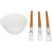 Facemask Mixing Tool Set Wooden Brush Silicone Bowl Reusable Multifunctional for Face Mask Oils Moisturizers - Buy Online on GoSupps.com