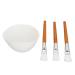 Facemask Mixing Tool Set Wooden Brush Set Reusable Silicone Face Mask Bowl Multifunctional Adjustable Thickness Ideal for Oils and Moisturizers